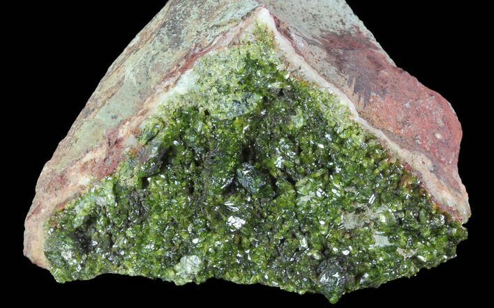 Green Epidote Crystal Cluster - Morocco #91202